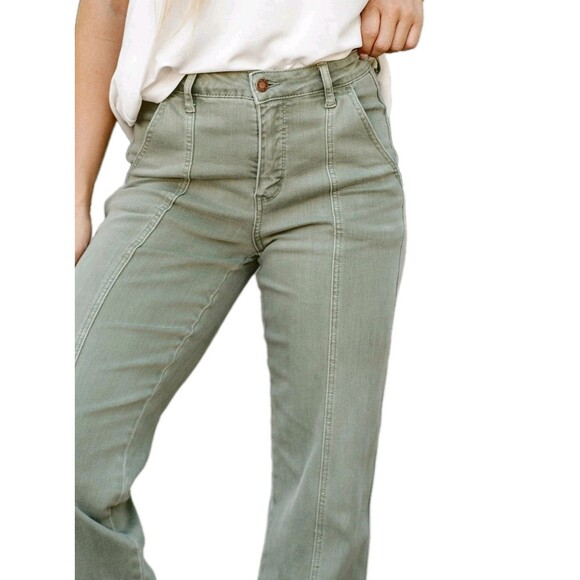 Judy Blue Denim - Judy Blue Greenwich High Rise Front Seam Stretch Denim Jeans Women’s 22W Sage